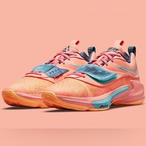 Nike‎ Zoom Freak 3 Colorful Lace Up Velcro Strap Crimson Bliss Athletic Shoes 10